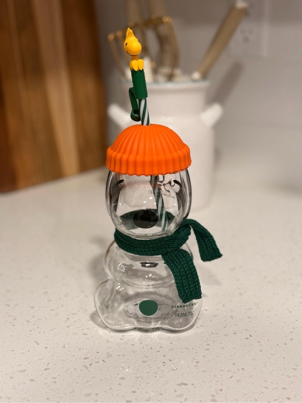 AUTHENTIC Starbucks Snoopy Glass Cup
